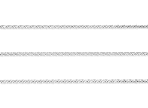 1.0mm Cable Chain By the Inch Sterling Silver Necklace Jewelry Riva Ethical Bulk Made in USA, Brooklyn NY
