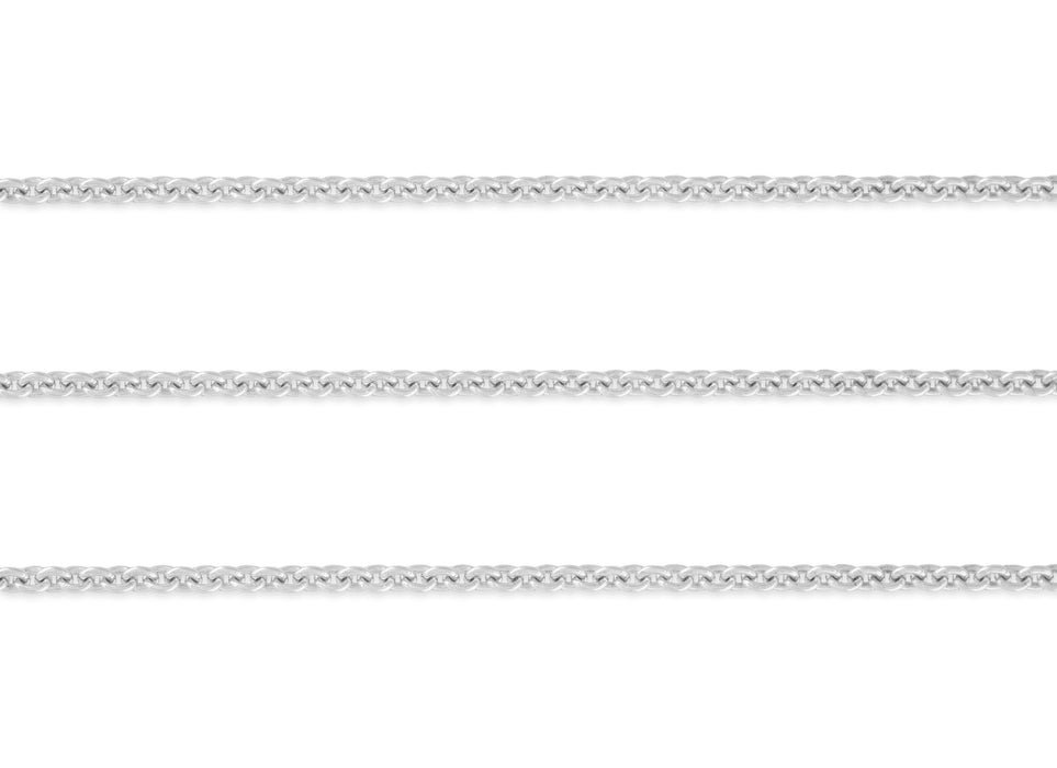 1.0mm Cable Chain By the Inch Sterling Silver Necklace Jewelry Riva Ethical Bulk Made in USA, Brooklyn NY