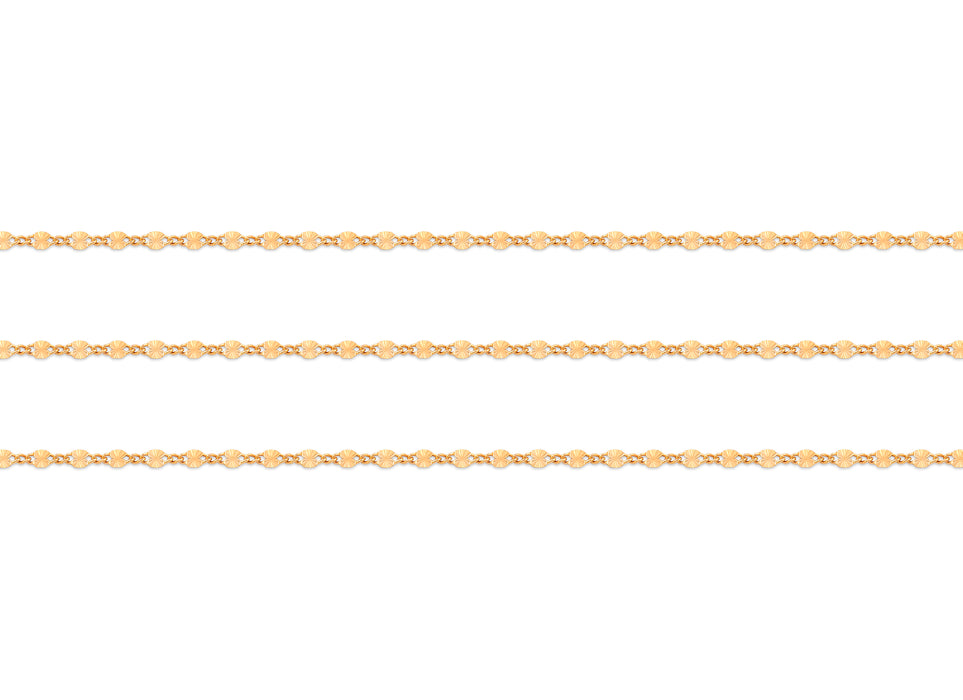 Gold chain on a white background