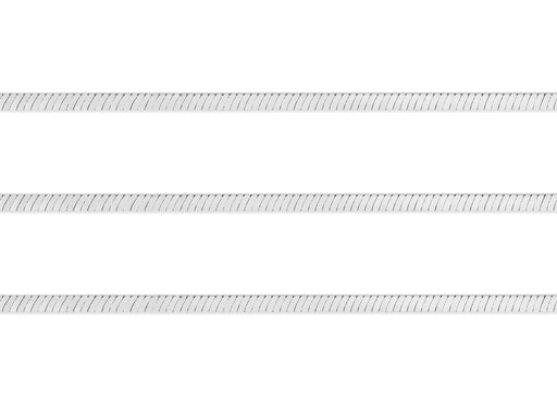 1.5mm, 1.55mm Herringbone Chain By the Inch Sterling Silver Necklace Jewelry Riva Ethical Bulk Made in USA, Brooklyn NY