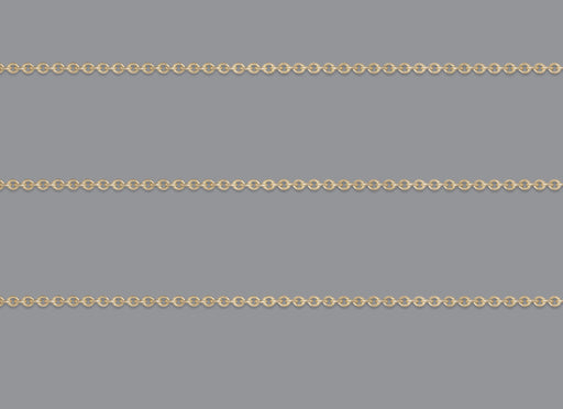 1.2mm x 1.4mm Cable Chain in Yellow, White or Rose Gold from RIVA Precision