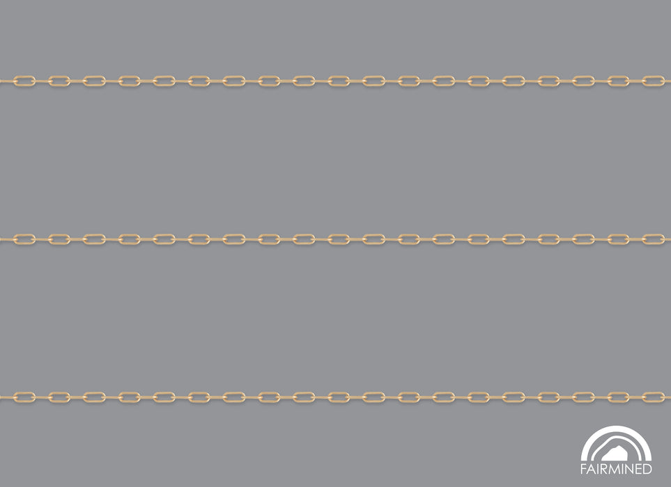 1.7mm Round-Wire Paper Clip Chain in Fairmined Gold