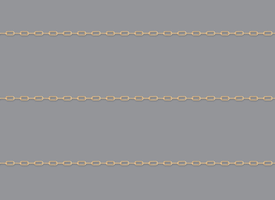 1.7mm Round-Wire Paper Clip Chain in Fairmined Gold