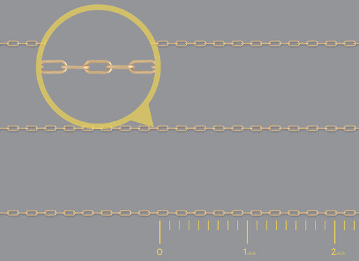 RIVA 1.7mm Round-Wire Paper Clip Chain in gold