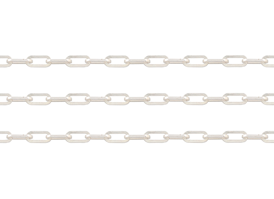 5.12mm Flat Paper Clip Chain By the Inch