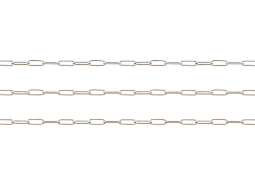 Silver chain on a white background