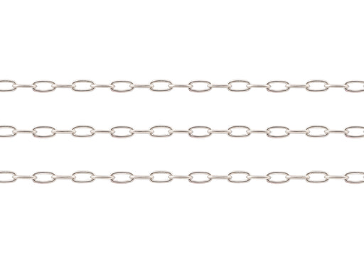 Silver chain on a white background