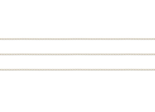Thin sterling silver curb chain on a white background