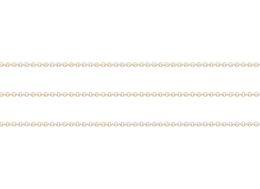 Silver rolo chain on a white background
