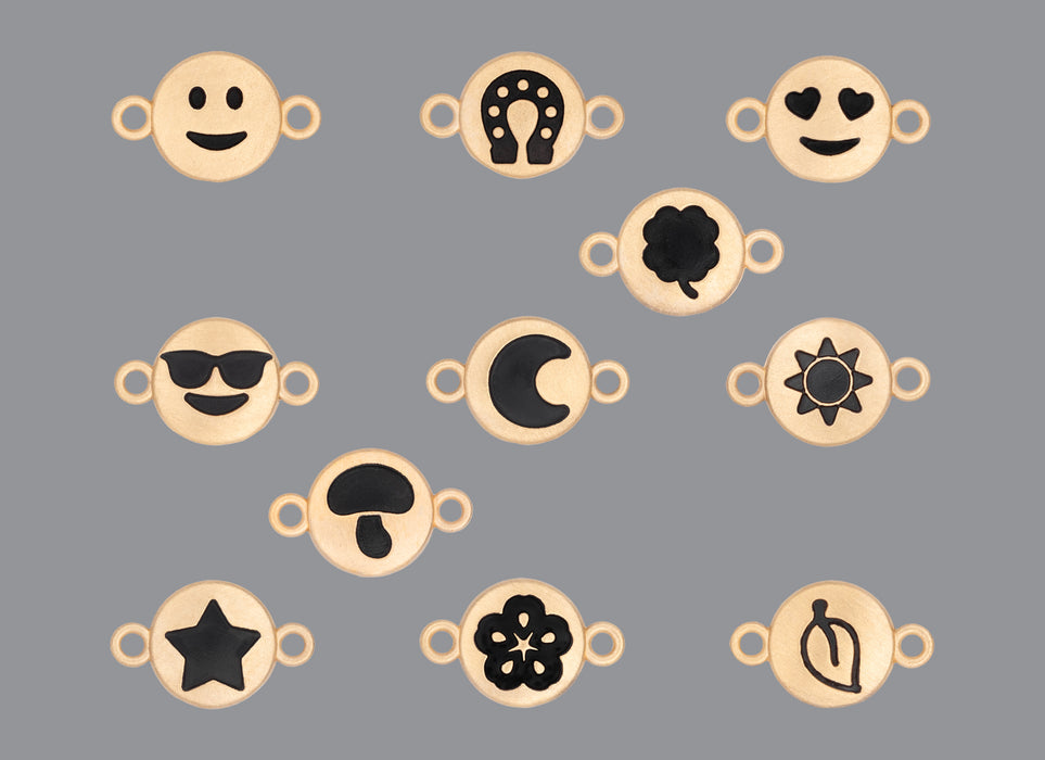 Round Emoji Connectors (Satin Finish)
