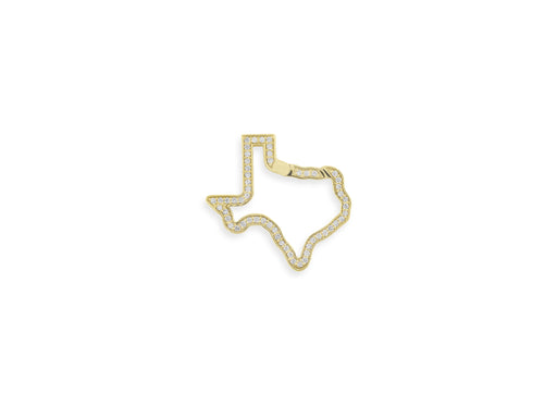 Jewelry Closure Invisible Clasp Texas Shaped 14K gold diamond pave high end jewelry Wholesale manufacturer