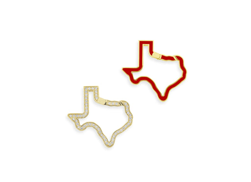 Jewelry Closure Invisible Clasp Texas Shaped 14K gold diamond pave high end jewelry Wholesale manufacturer
