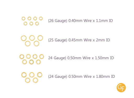 Round 14K gold-filled Jump rings wholesale jewelry findings
