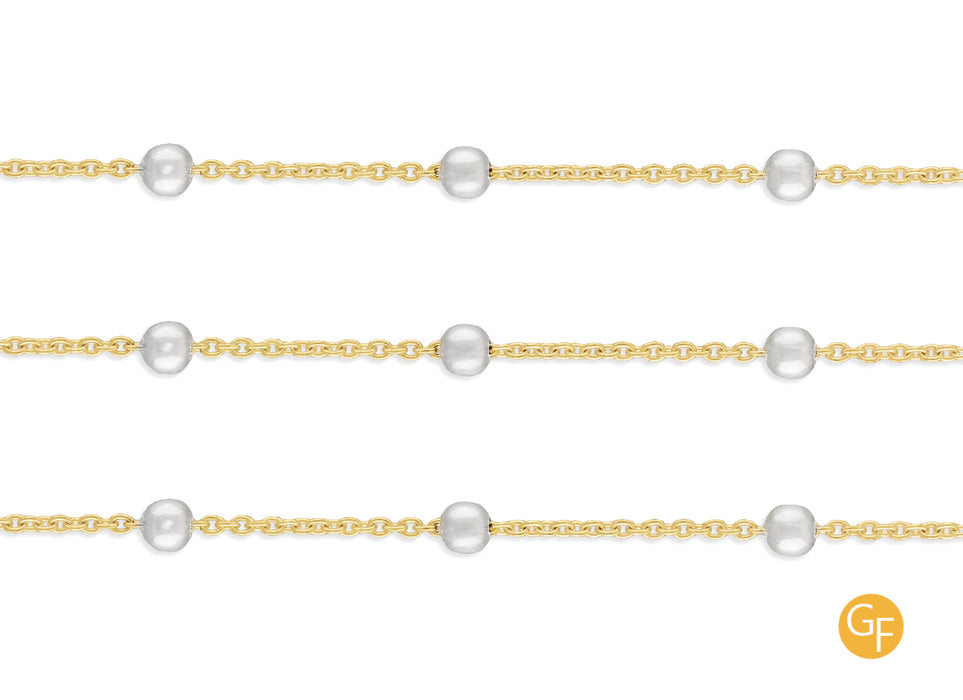 2.03mm Sterling Silver Satellite Gold-Filled Chain By the Inch
