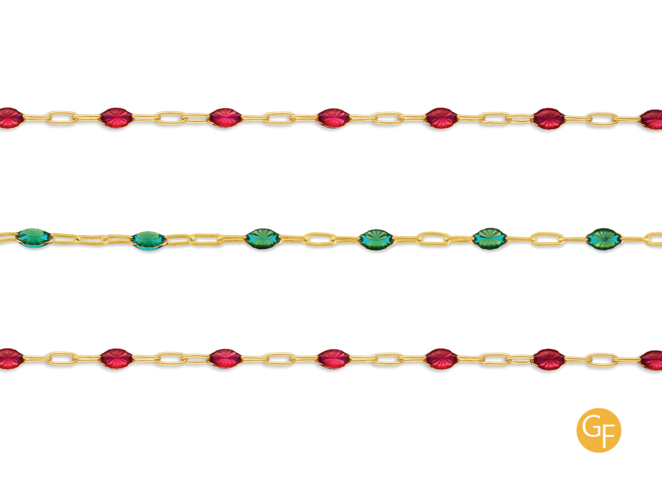 no.0021 手鞠のチャロアイトとclip chain 3.7mm Clear Enameled Paper-Clip Chain – Wholesale Chain | RIVA