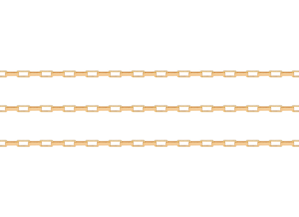 1.4mm Elongated Box Chain by the Inch