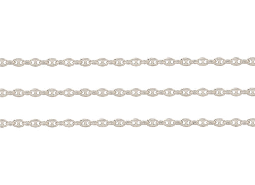 Silver chain on a white background