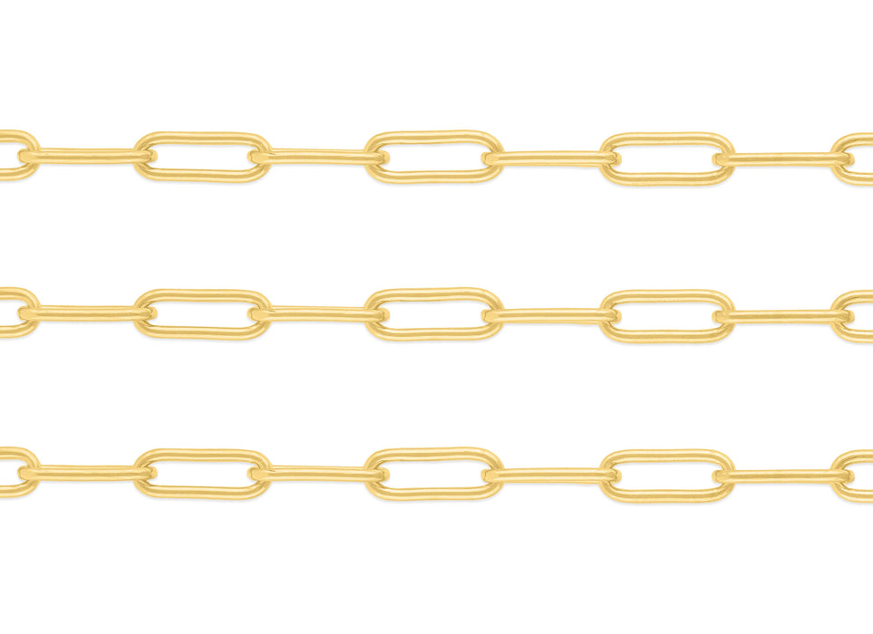5.9mm Rounded Paper Clip Chain By the Inch