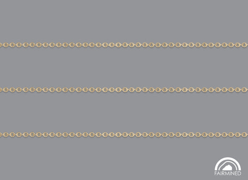1.2mm Cable Chain in Fairmined Yellow Gold from RIVA Precision