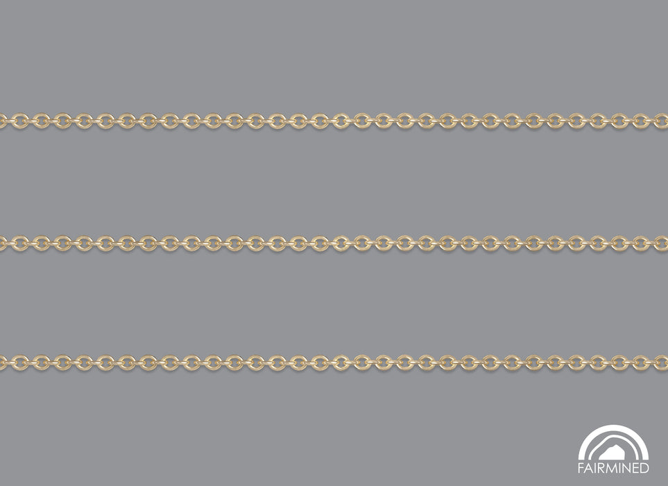 1.6mm Cable Chain in Fairmined Gold By the Inch