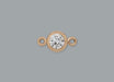 RIVA - Bezel Set  Diamond Charm 14K Gold 