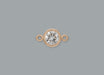RIVA - Bezel Set  Diamond Charm 14K Gold 