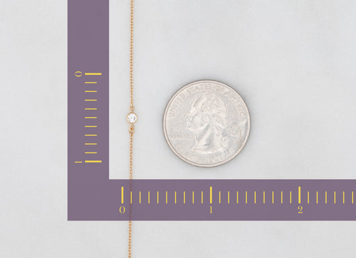 RIVA - Bezel Set  Diamond Charm 14K Gold