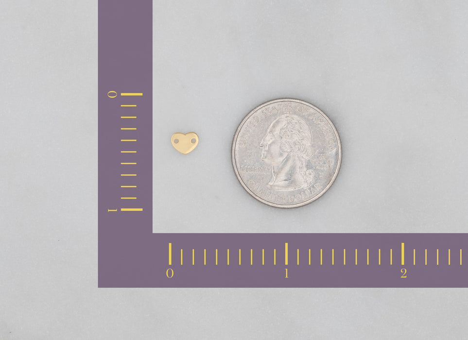 Heart Shape Connector Charm (High Polish)