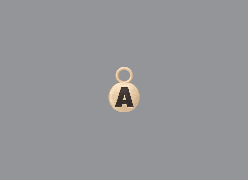 RIVA - 14K Gold Classic Round Letter Charms