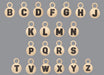 RIVA - 14K Gold Classic Round Letter Charms