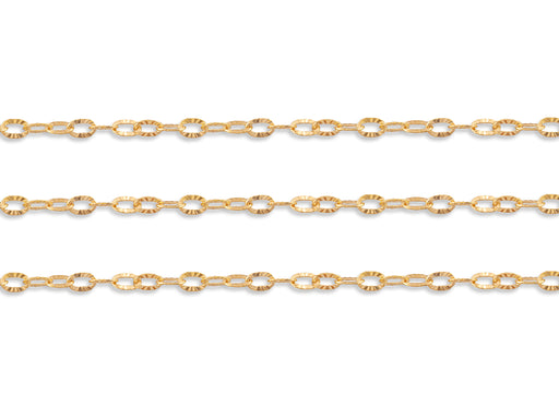 Gold chain on a white background