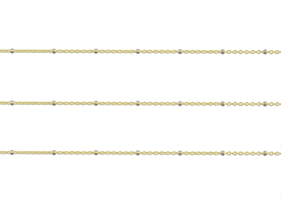 Diamond Cut Satellite chain on white background