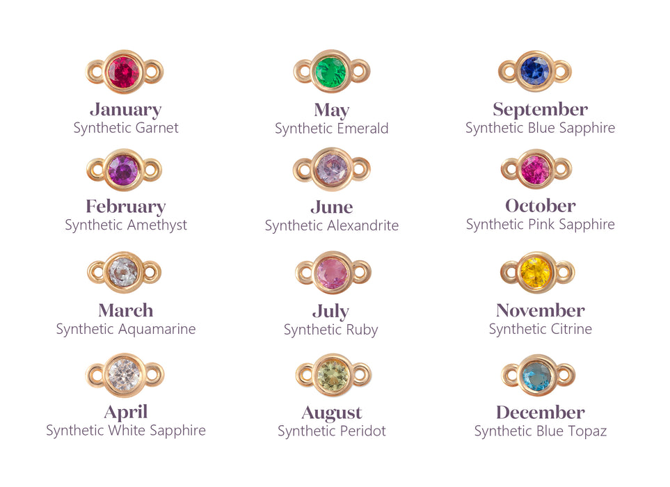 Synthetic Birthstone Connector Pack