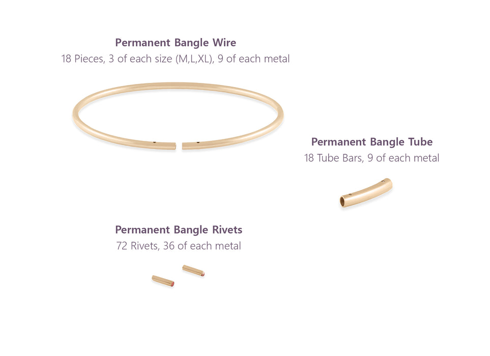 Permanent Bangle Mixed Metal Starter Pack