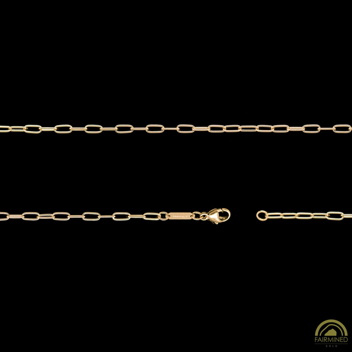 2.6mm Round-Wire Paper Clip Chain in Fairmined Gold