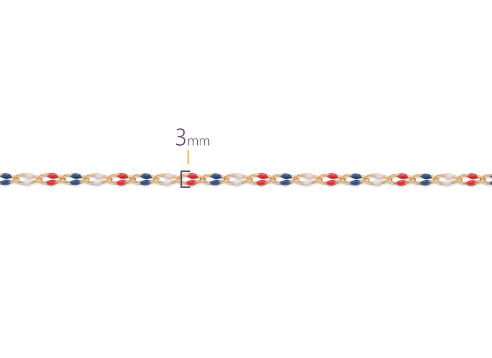 3mm Enameled Paperclip Chain By the Inch