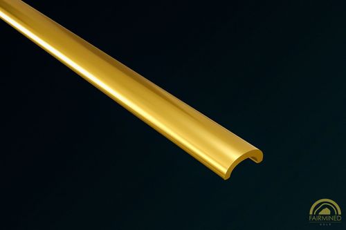 Rendering of 2.60mm x 1.00mm Channel Wire 14K Fairmined Yellow Gold from RIVA Precision