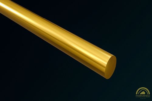Rendering of 2.66mm x 1.68mm Oval Wire in Fairmined Yellow Gold from RIVA Precision