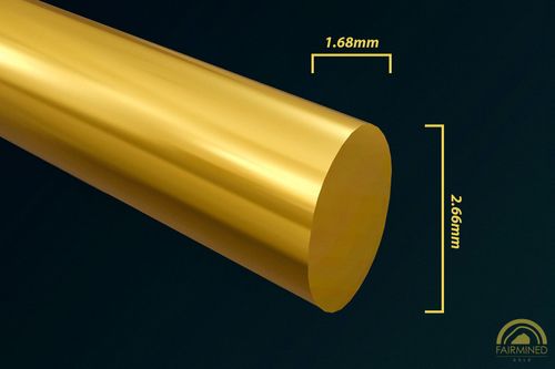Specifications of 2.66mm x 1.68mm Oval Wire in Fairmined Yellow Gold from RIVA Precision