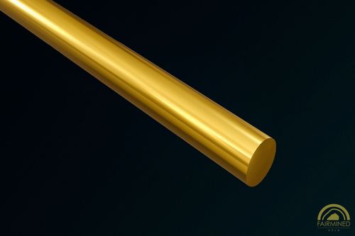 Rendering of 2.35mm x 1.70mm Oval Wire in Fairmined Yellow Gold from RIVA Precision