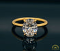 Photo of Oval Diamond Solitaire Engagement Ring Mounting in Fairmined Yellow Gold from RIVA Precision