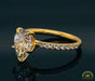 Alternate view of Pear-Shaped Diamond Pavé Engagement Ring Semi-Mount in Fairmined Yellow Gold from RIVA Precision