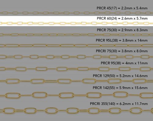 2.6mm Rounded Paper Clip Chain