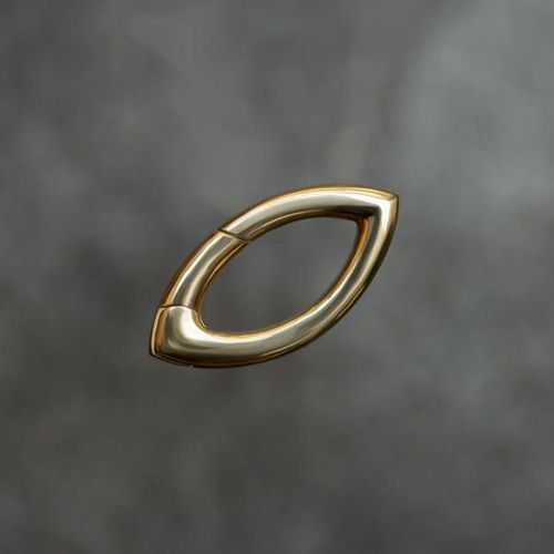 Marquise-Shaped Invisible Clasp in high polish yellow gold from RIVA Precision