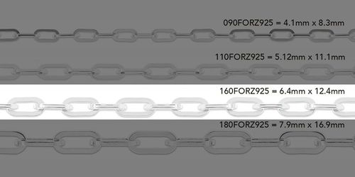 6.4mm, 6.5mm Flat Paper Clip Chain By the Inch Sterling Silver Necklace Jewelry Riva Ethical Bulk Made in USA, Brooklyn NY