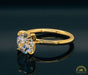 Alternate (side) view of Round Diamond Solitaire Engagement Ring Mounting in Fairmined Yellow Gold from RIVA Precision