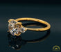Alternate view of Round Diamond Three-Stone Engagement Ring Semi-Mount in Fairmined Yellow Gold from RIVA Precision