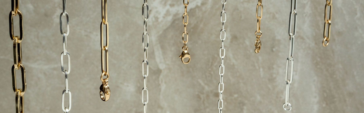 Paper Clip Chains Hanging on wall