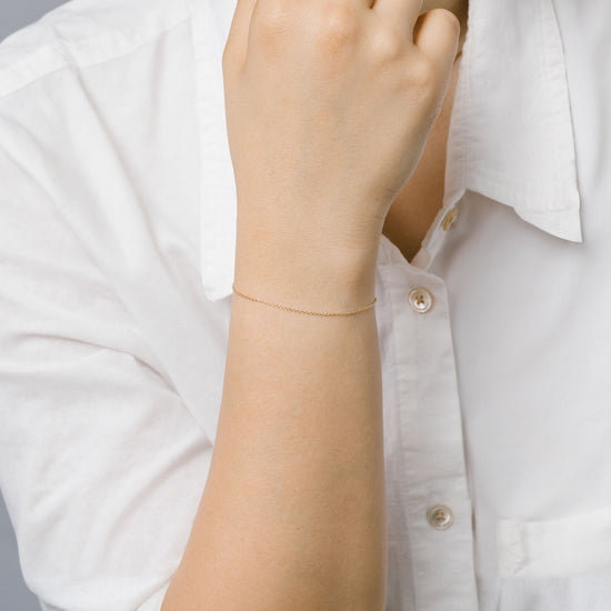 RIVA 0.9mm Cable Chain By the Inch in recycled 14K and 18K gold 