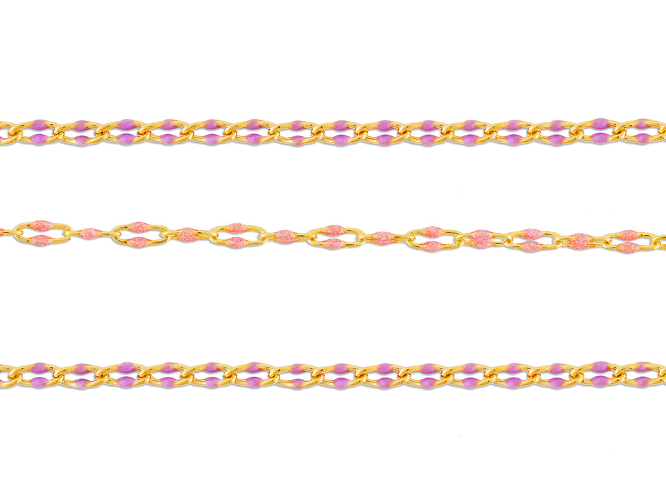 3mm Enameled Paperclip Chain By the Inch